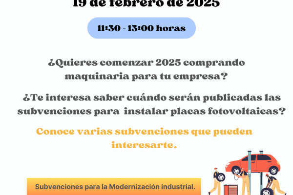 Cartel Jornada Subvenciones 2025 190225
