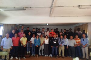 La directiva de Asinelte, en su visita al CIFP de Valverde