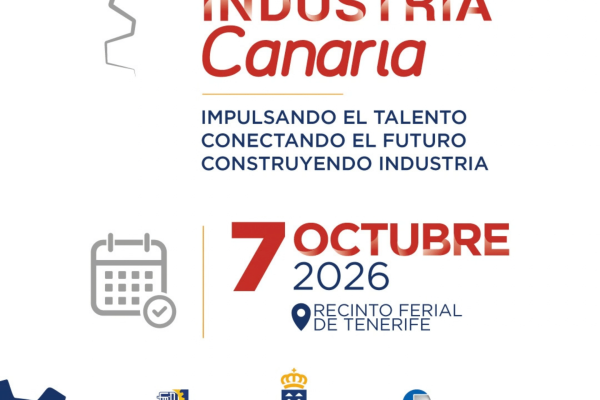 Cartel Día de la Industria Canaria vertical